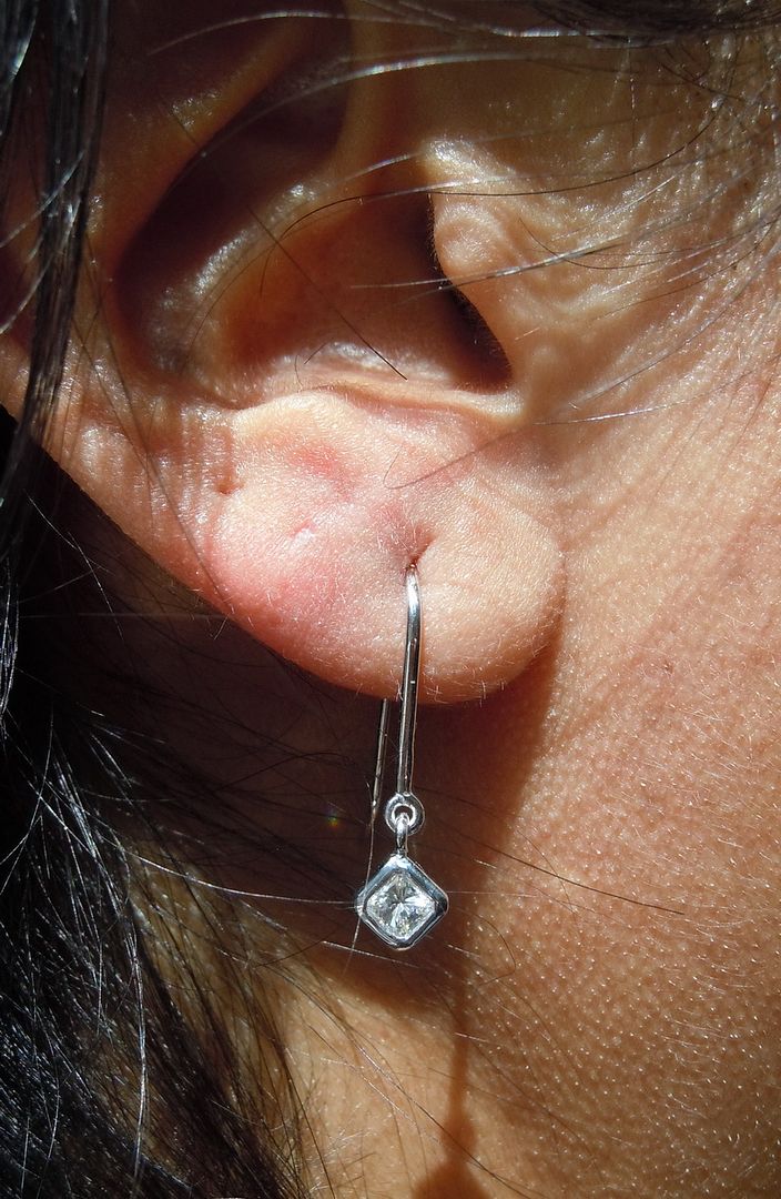 white diamond earrings
