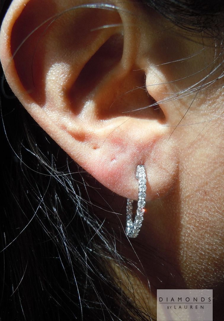 diamond hoop earrings