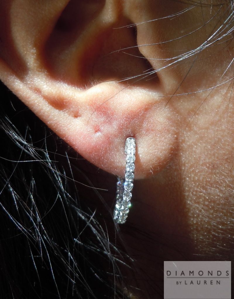 diamond hoop earrings