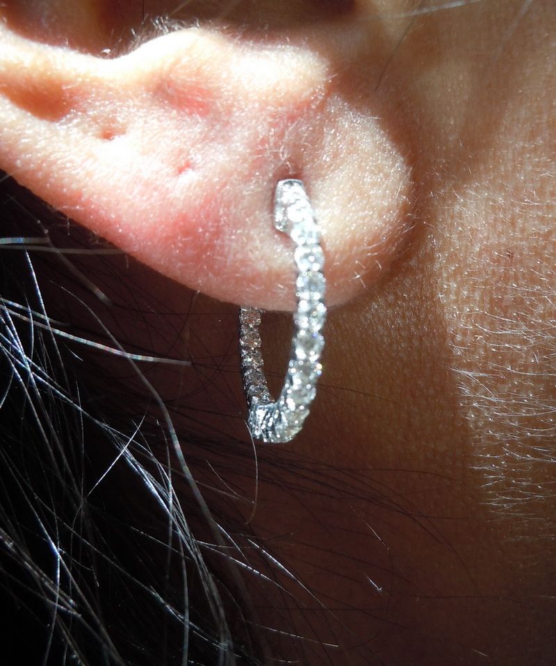 diamond hoop earrings