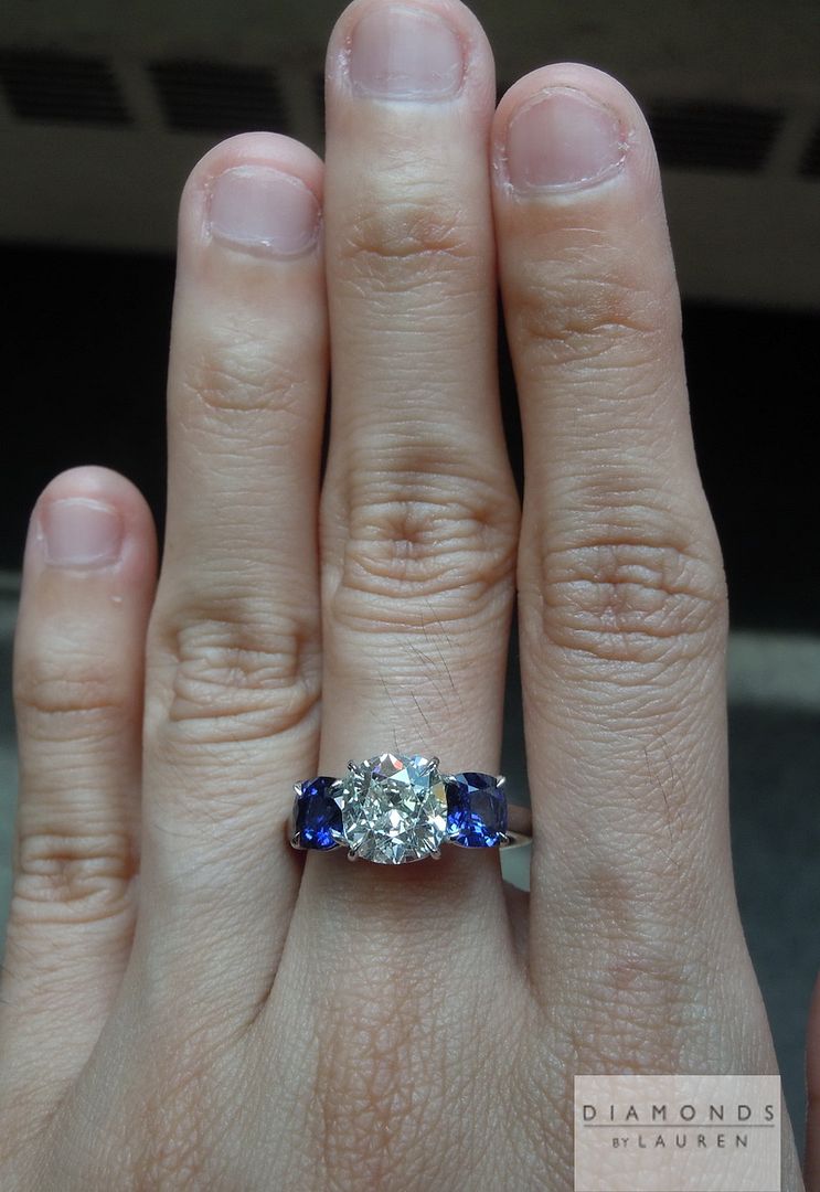 cushion cut diamond ring