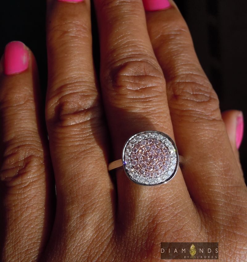 natural pink diamond ring