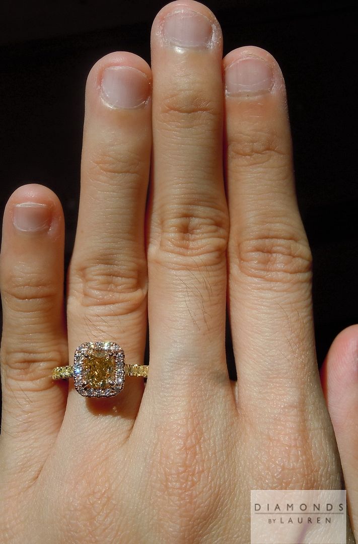 orange diamond ring
