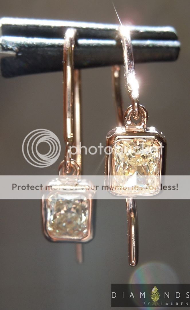 radiant cut diamond earrings