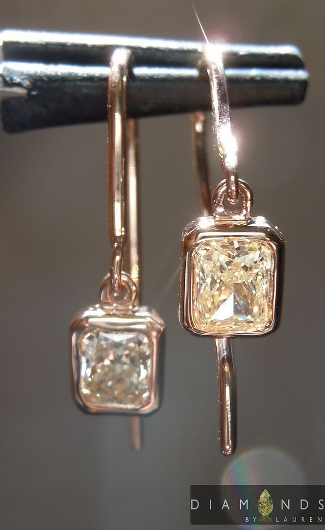 radiant cut diamond earrings