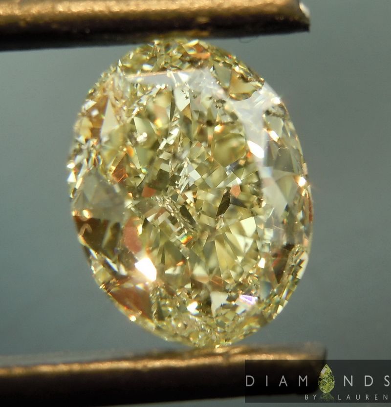 yellow oval diamond