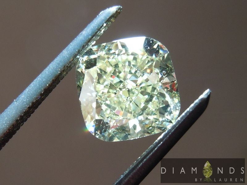yellow cushion cut diamond