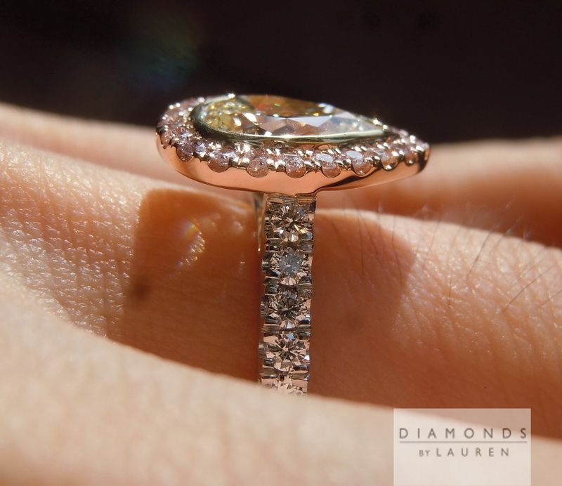 natural yellow diamond ring