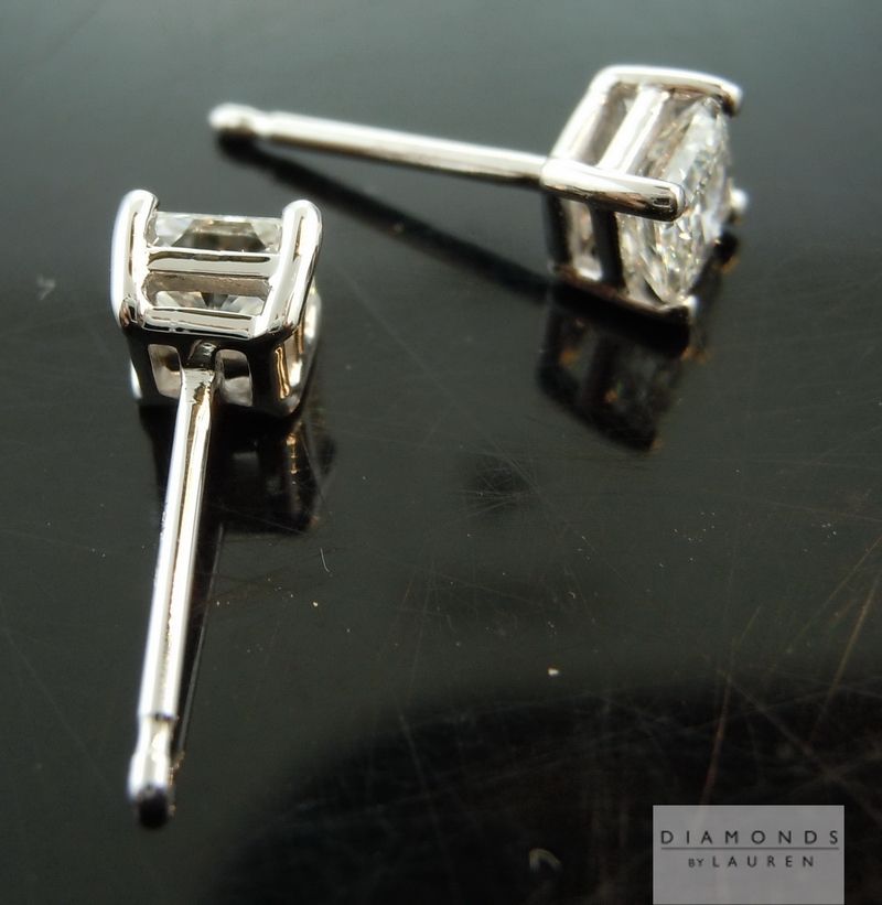 radiant cut diamond earrings