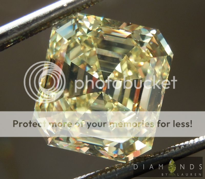 yellow emerald cut diamond