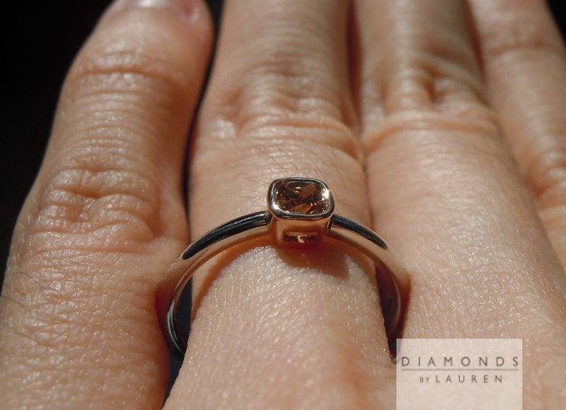 brown diamond ring