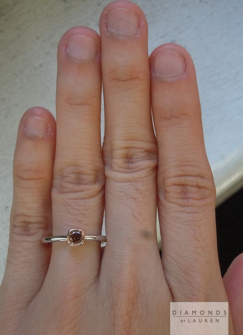 brown diamond ring