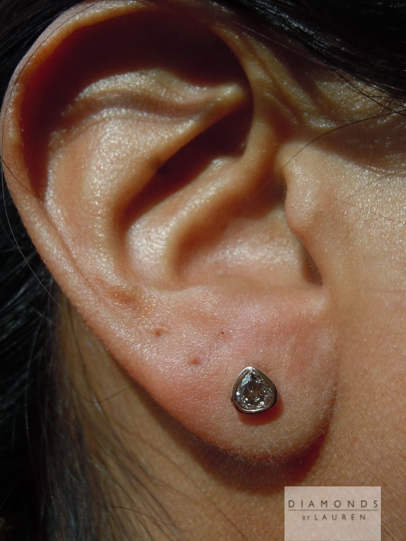 natural brown diamond earrings