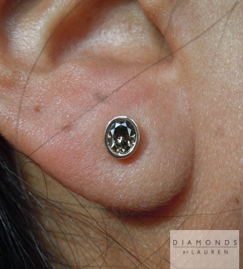 brown diamond earrings