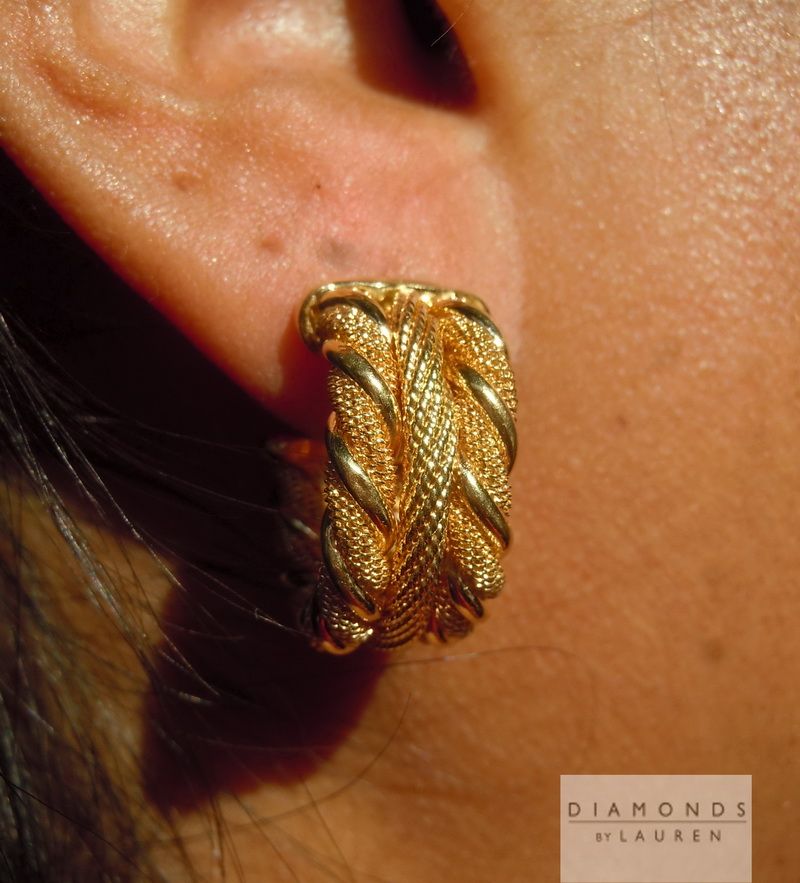 yellow gold earrings