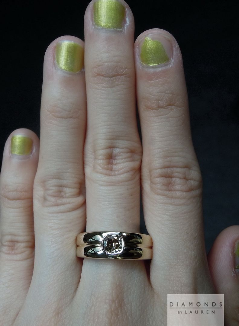 brown diamond ring