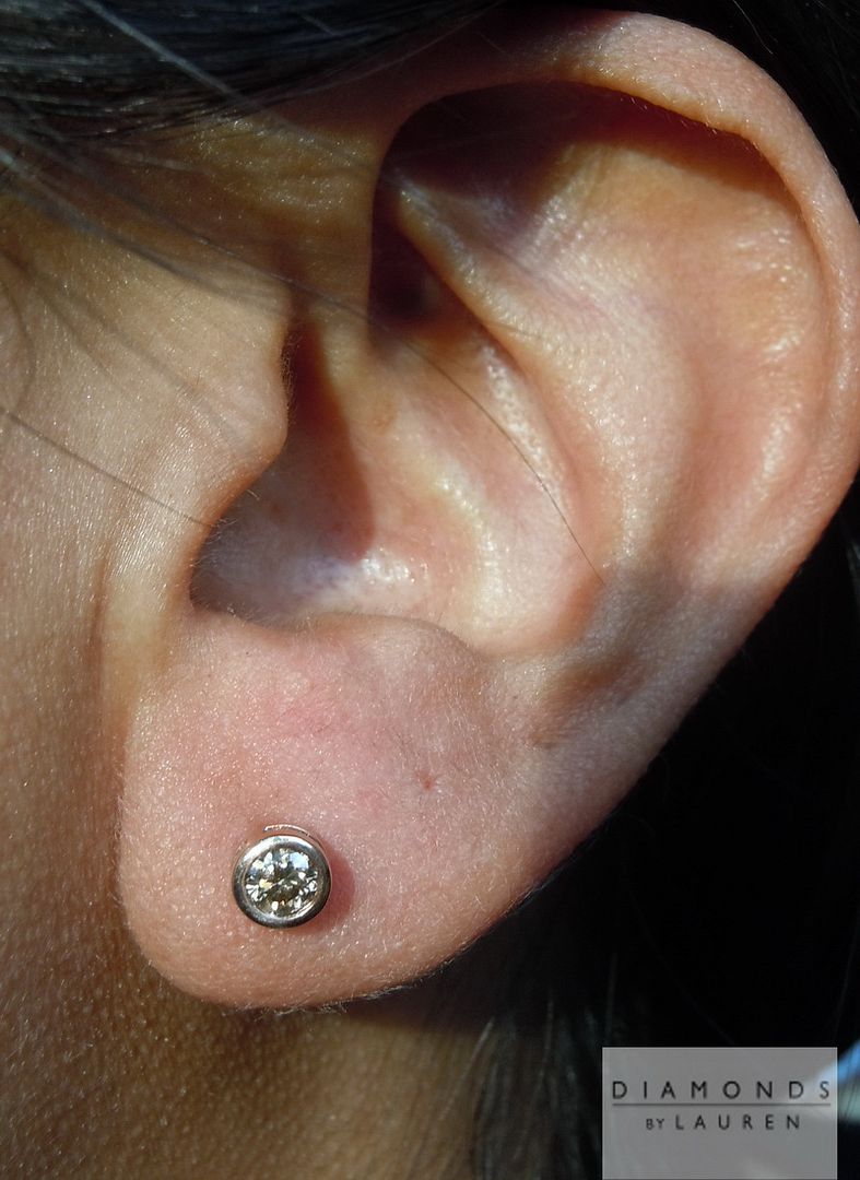 brown diamond earrings