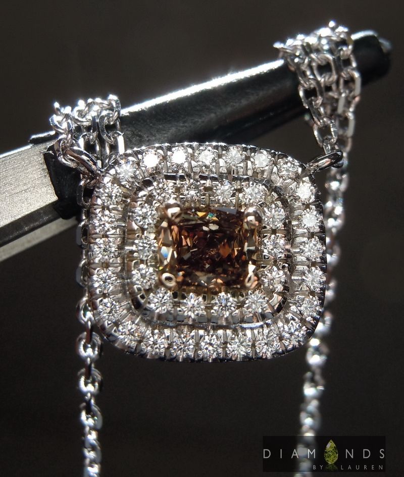 brown diamond pendant
