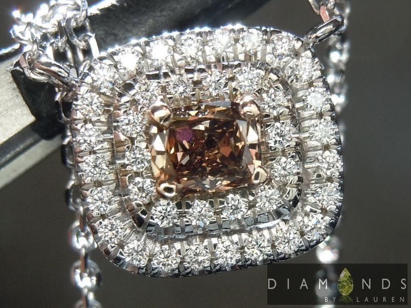 brown diamond pendant