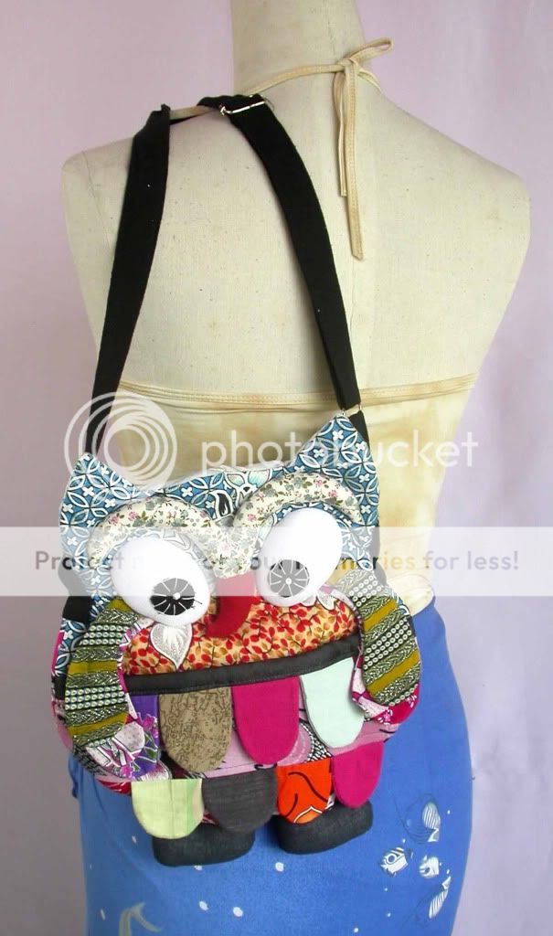 New Thailand Handmade Patchwork Owl Shoulder bag handbag Purse Cute 