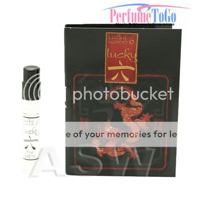 LUCKY NUMBER 6 for MEN * Travel VIAL SPRAY NEW  